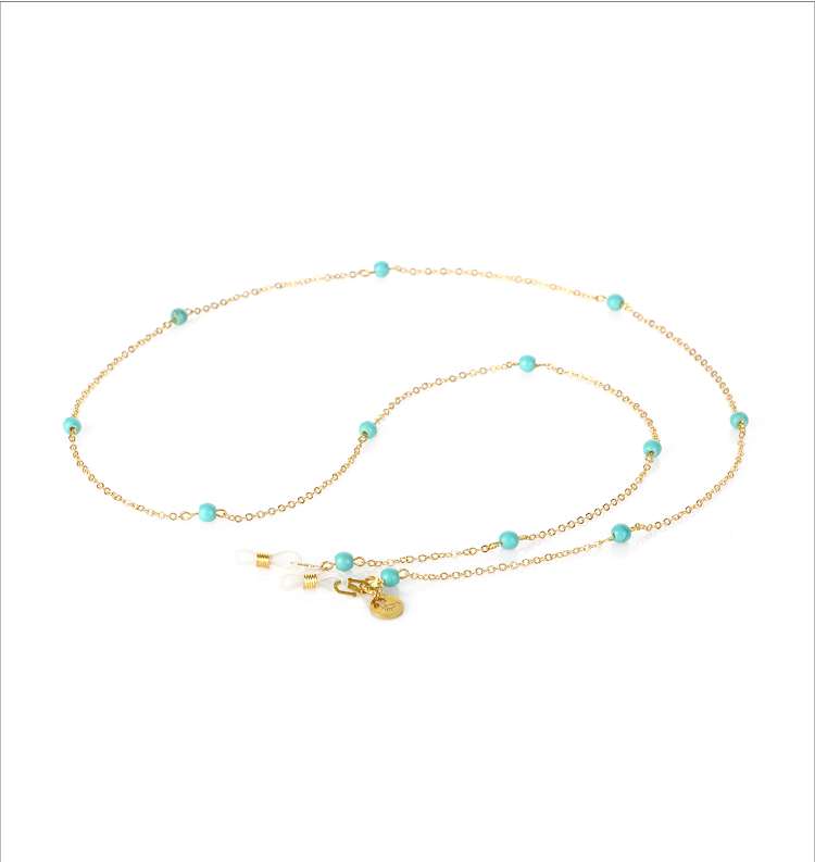 Simple Pearls (Turquoise) - Glasses Chain image 8