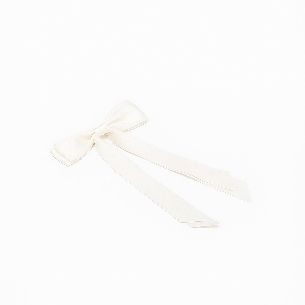Trendy ribbon bowknot - Hair accessory (White)