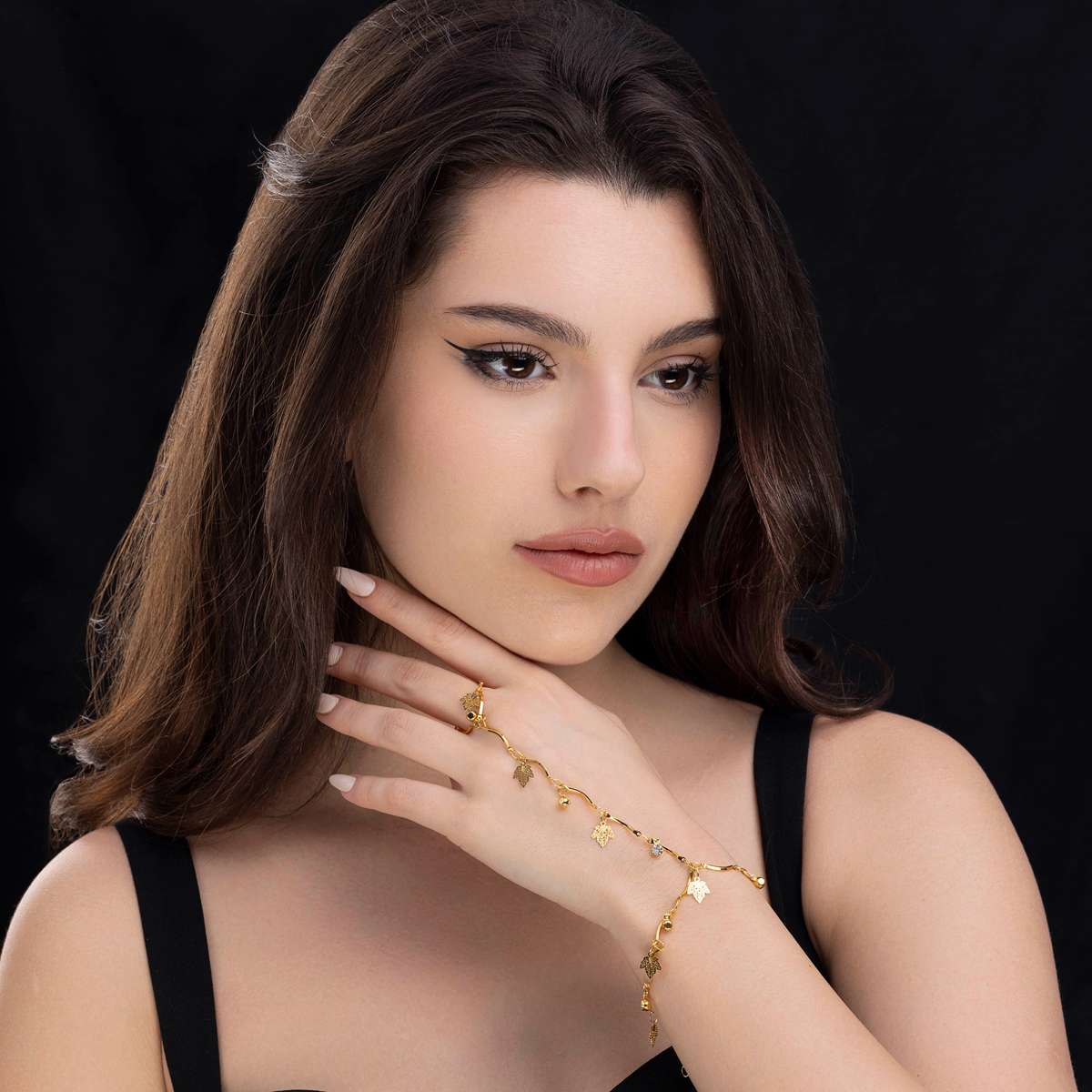 Autumn - Hand Mitten Bracelet image 0