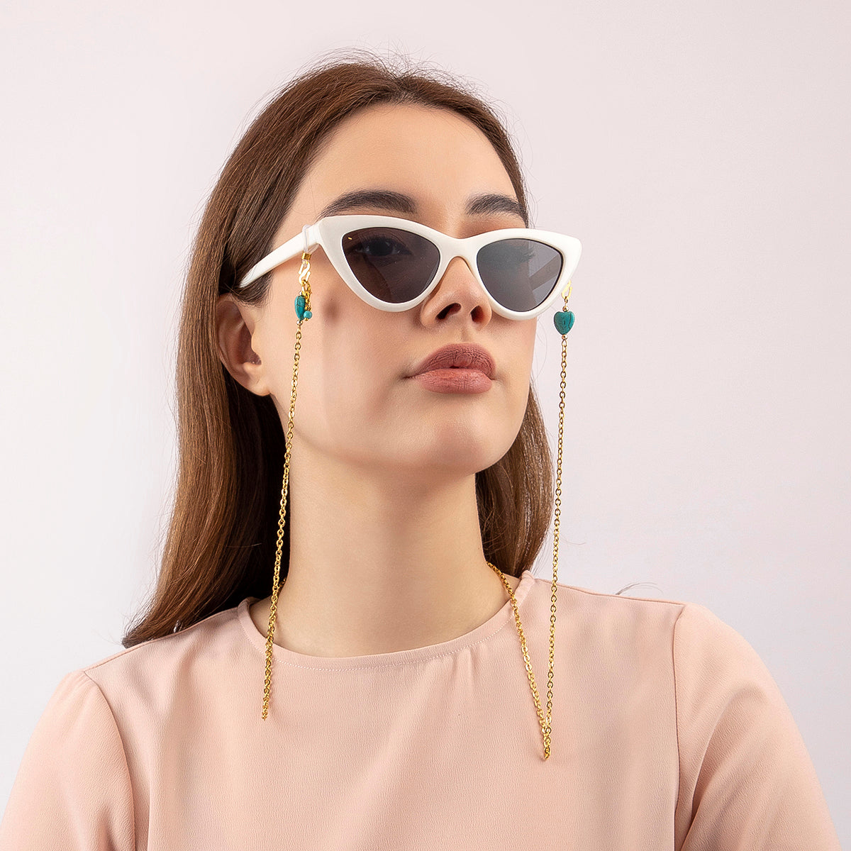 Turquoise Heart - Glasses Chain image 0