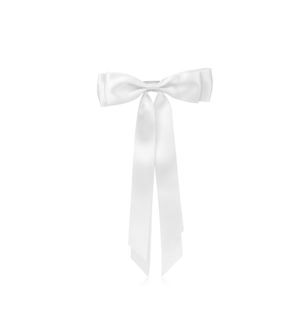Trendy ribbon bowknot - Hair accessory (White)