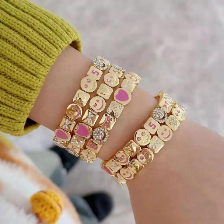 Trend Elastic Smileface - Bracelet