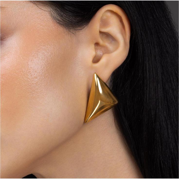 Flat Triangle - Earrings