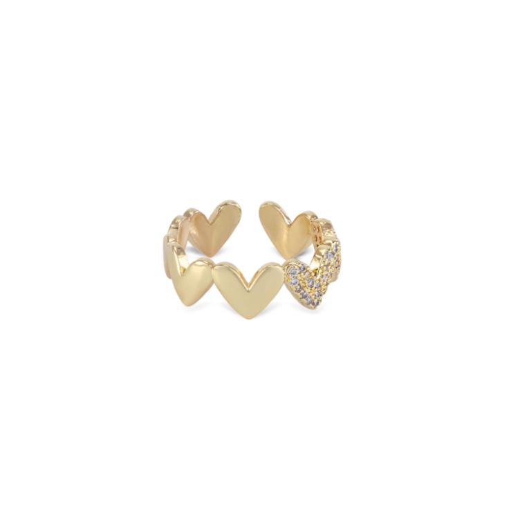 Heart Gold Zircon - Ring
