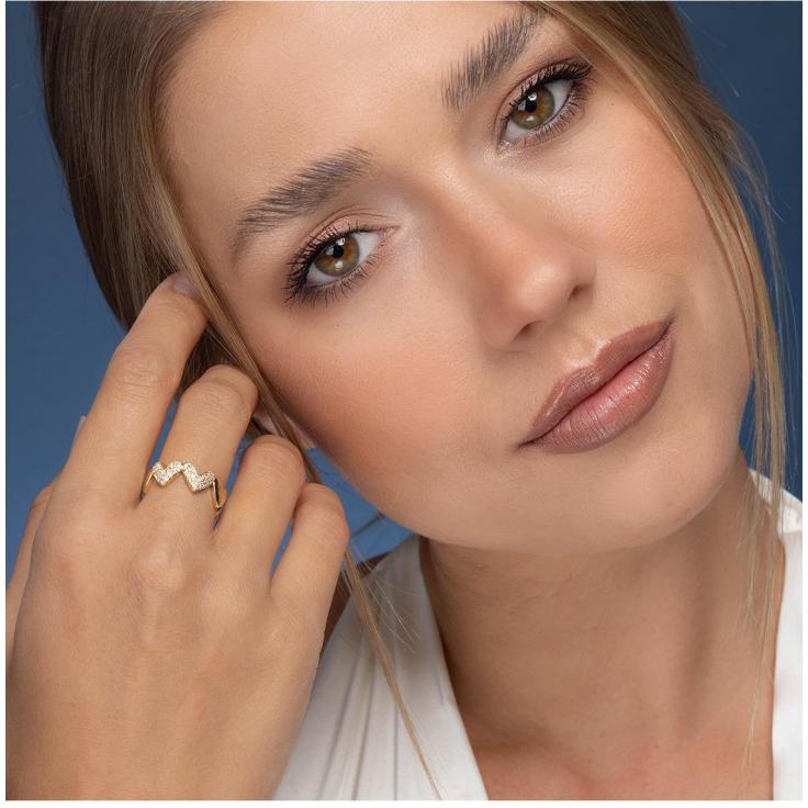 Heart Gold Zircon - Ring