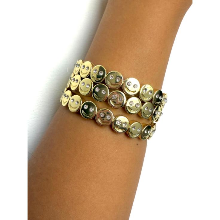 Elastic Smileface - Bracelet (White)