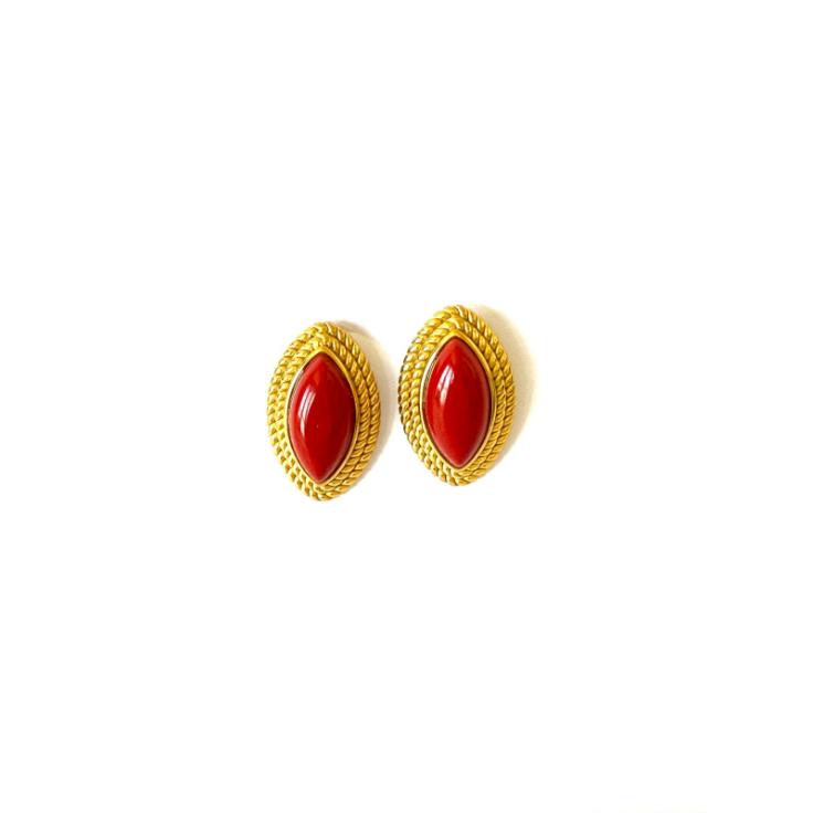 Vintage - Earrings (Maroon)