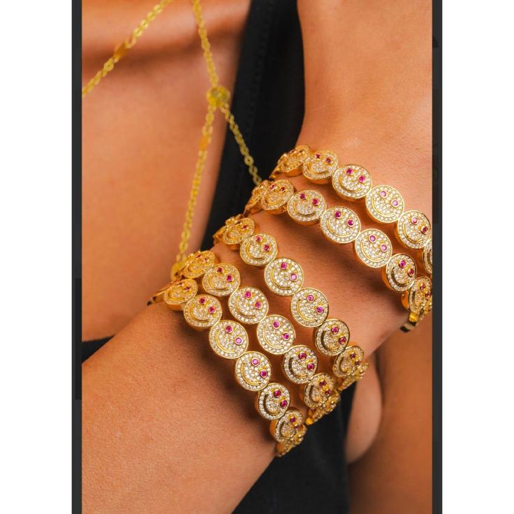 Smile Face - Bracelet & Ring Set