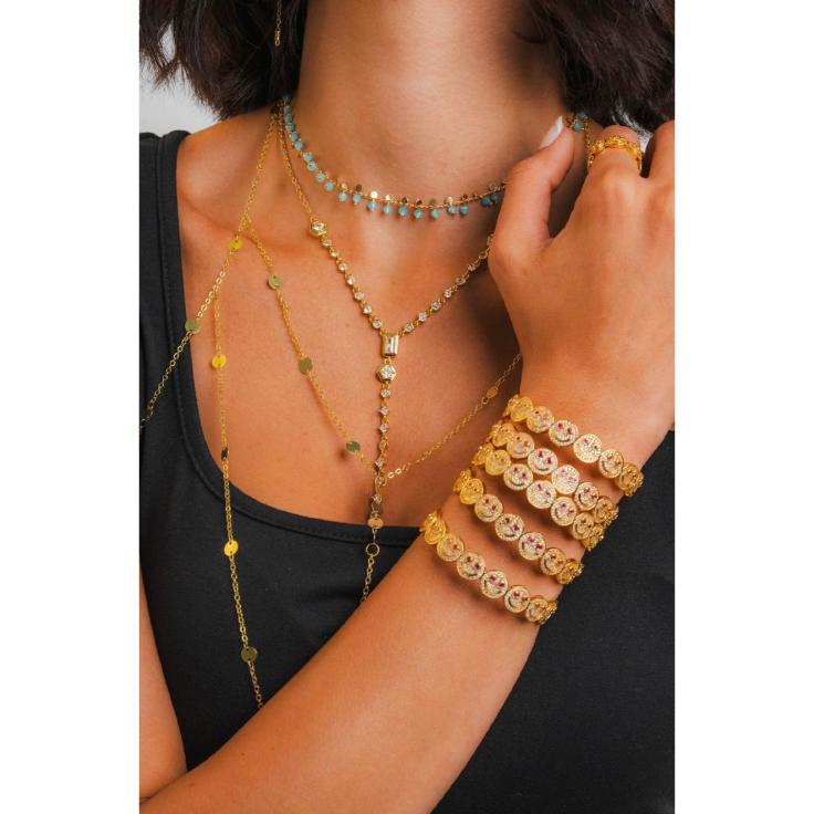 Smile Face - Bracelet & Ring Set