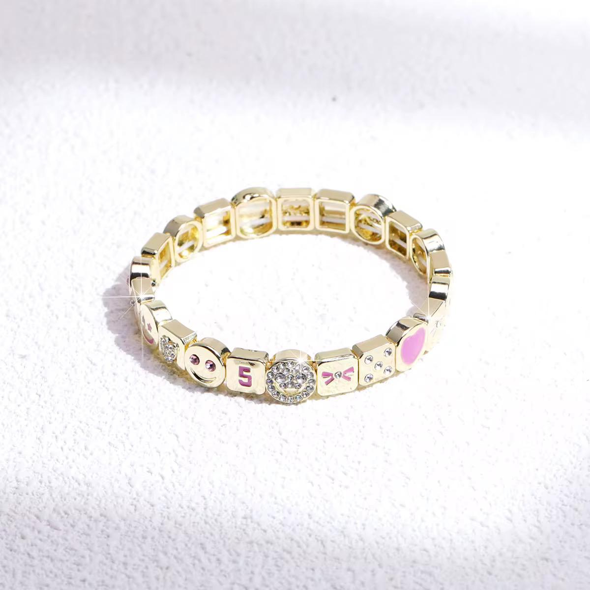 Trend Elastic Smileface - Bracelet