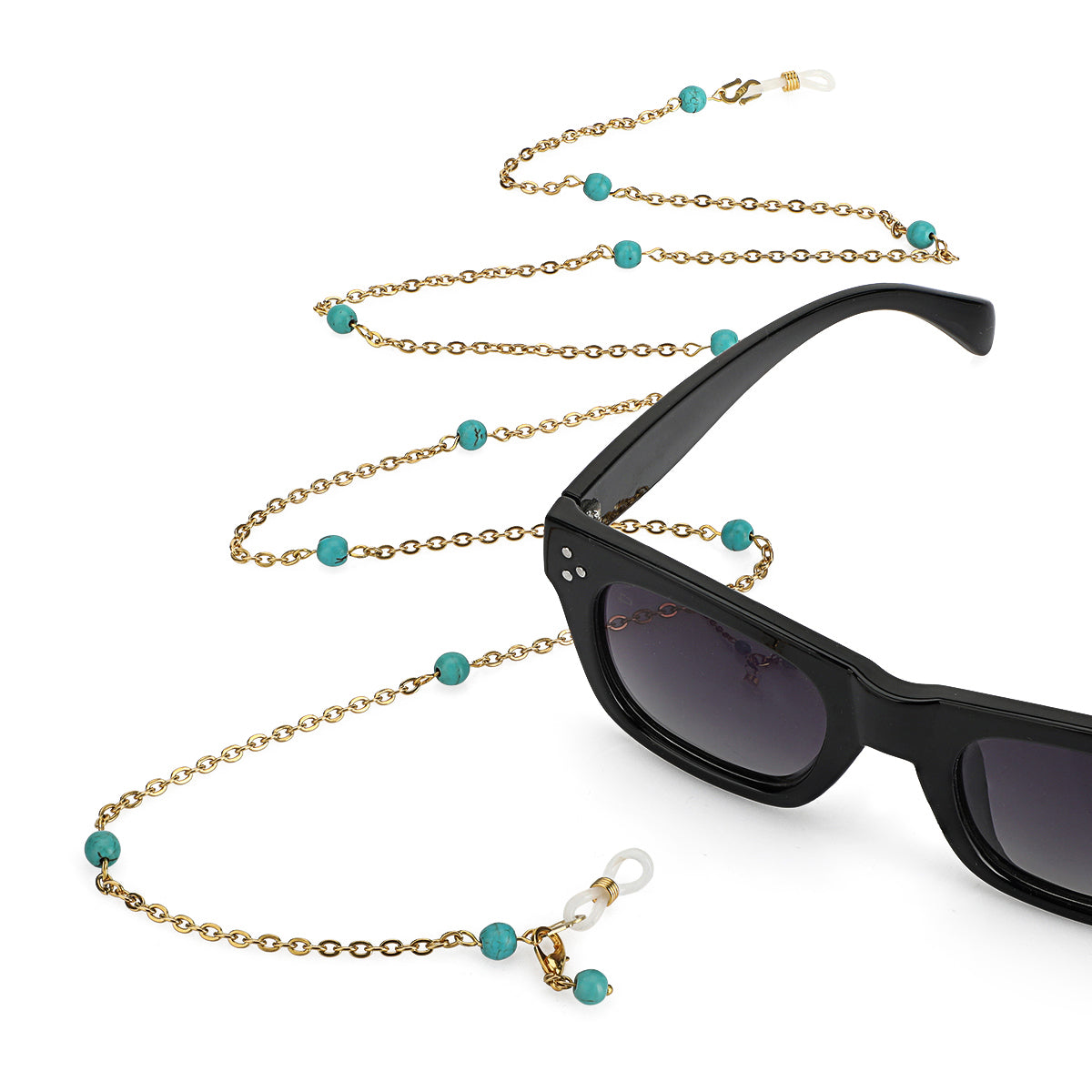 Simple Pearls (Turquoise) - Glasses Chain image 4