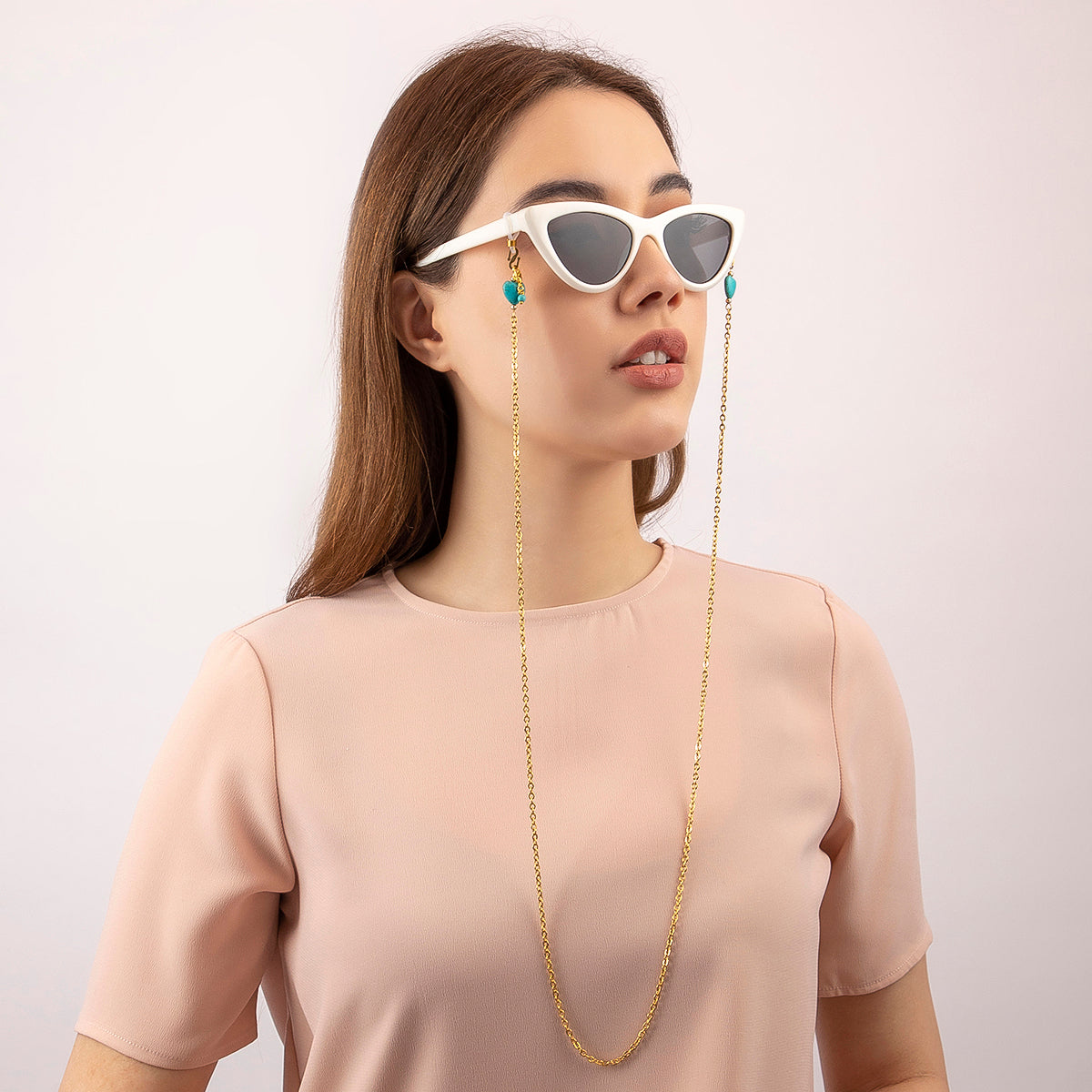 Turquoise Heart - Glasses Chain image 2