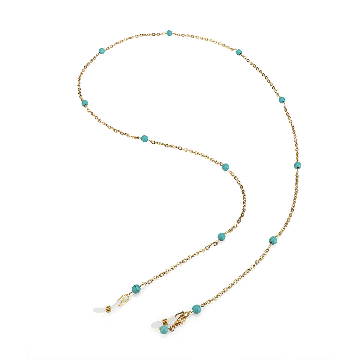 Simple Pearls (Turquoise) - Glasses Chain image 6