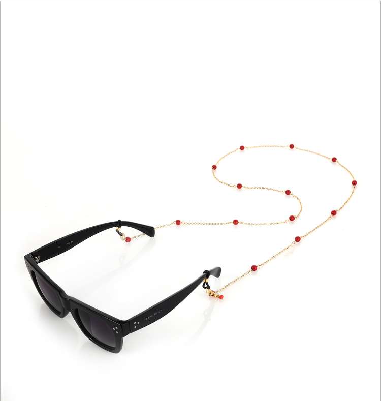 Simple Pearls (Red) - Glasses Chain image 6