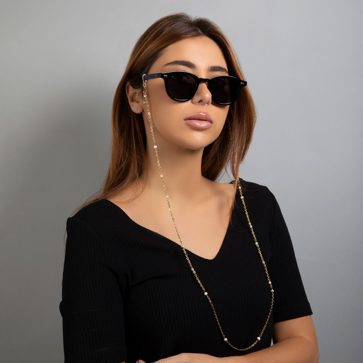 Simple Pearls (White) - Glasses Chain image 1
