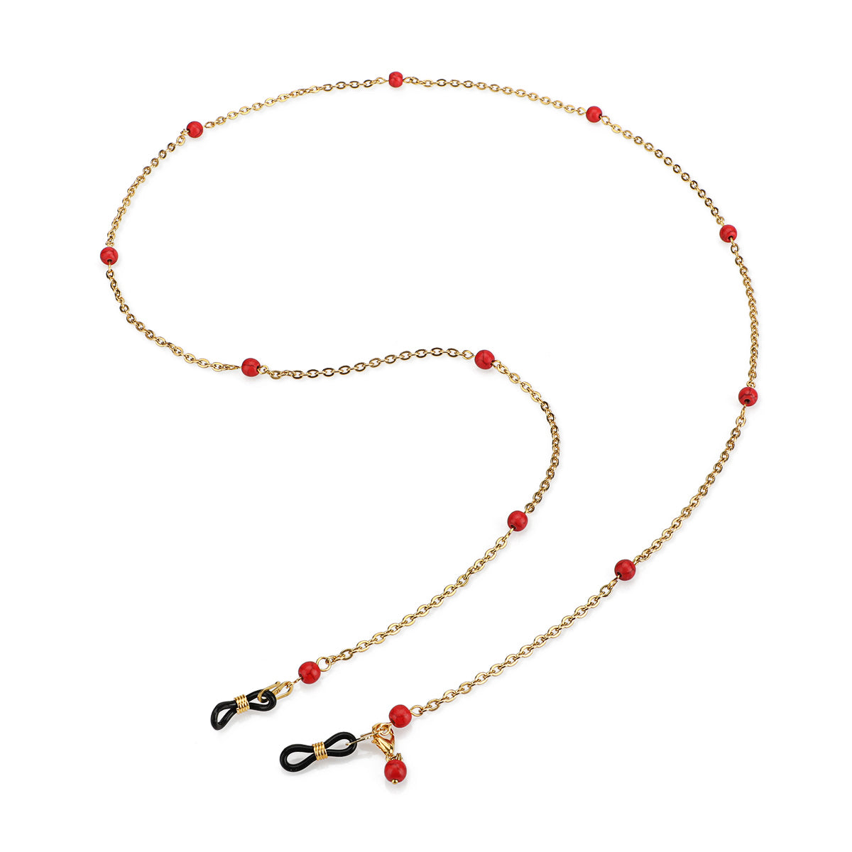 Simple Pearls (Red) - Glasses Chain image 4