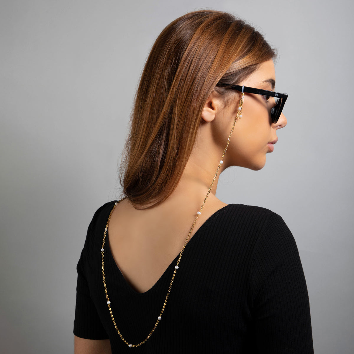 Simple Pearls (White) - Glasses Chain image 3