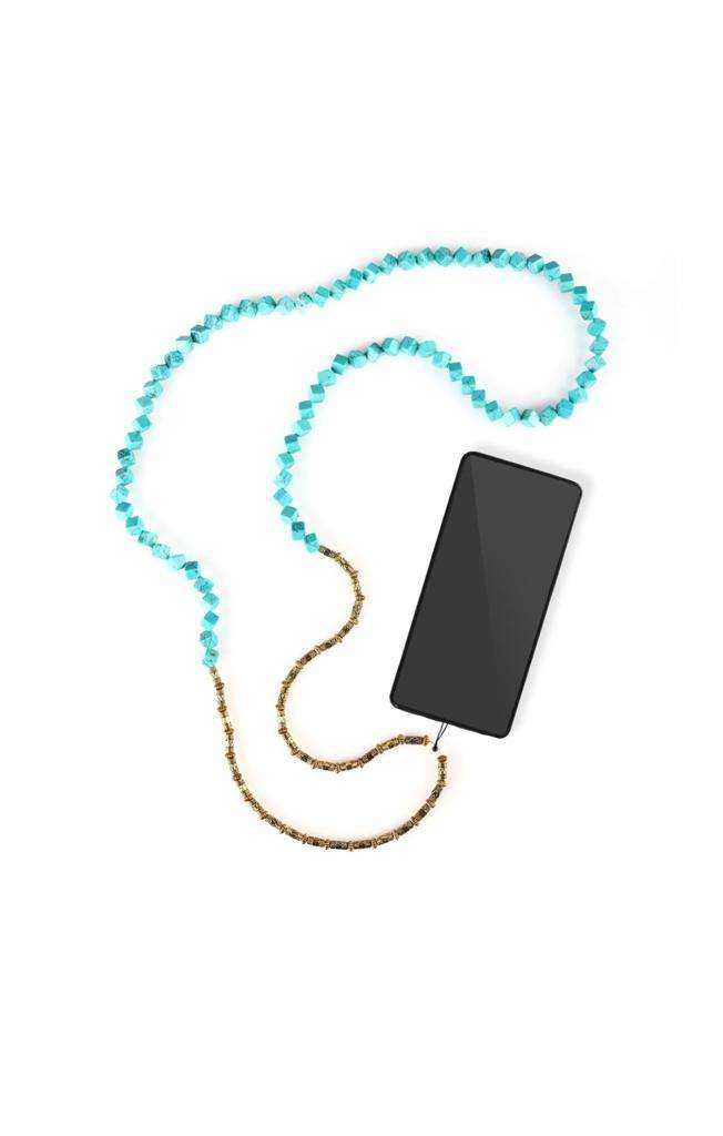 Cubes (Turquoise) - Mobile Strap image 1