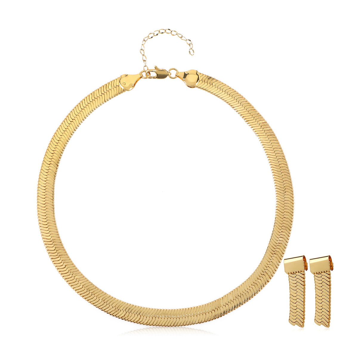 Snake - Necklace and Earrings Set