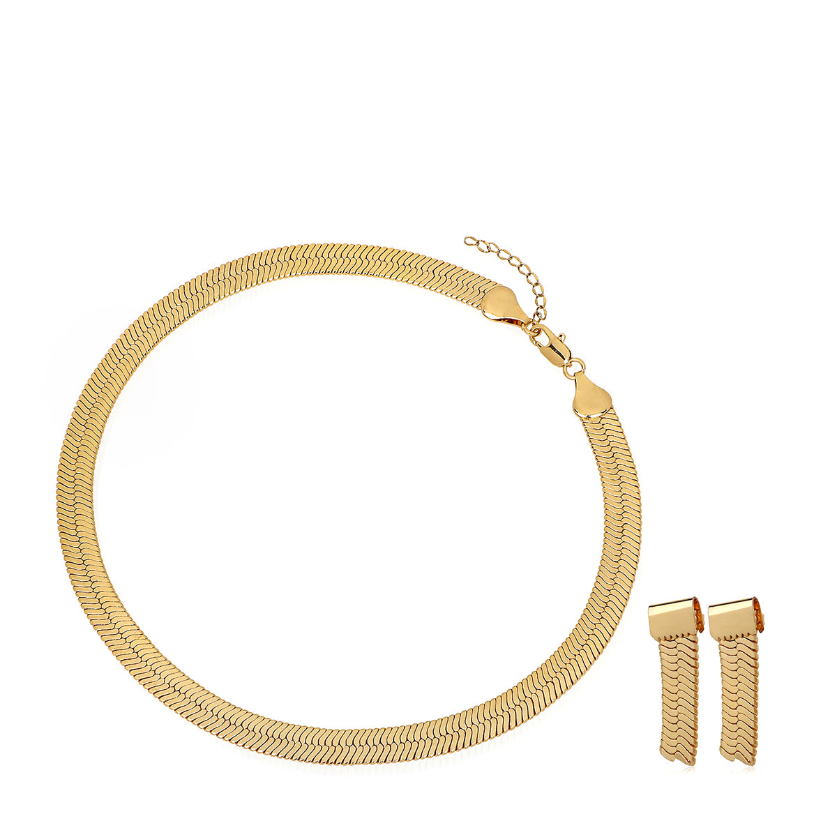 Snake - Necklace and Earrings Set