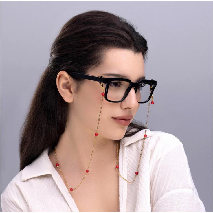 Simple red - Glasses chain