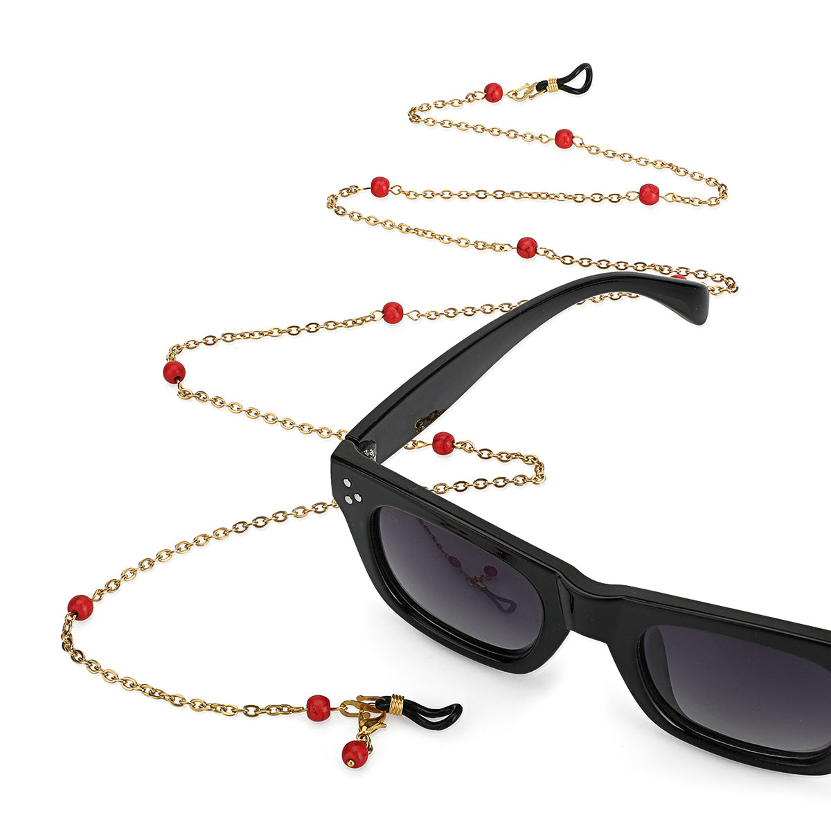Simple Pearls (Red) - Glasses Chain image 5