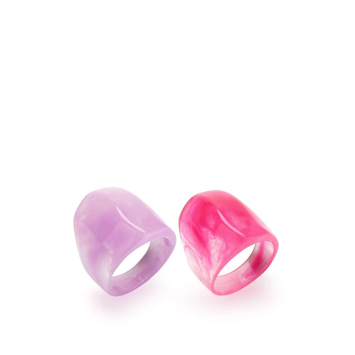 Heidi - Rings Set (Fuchsia & Pink) image 0