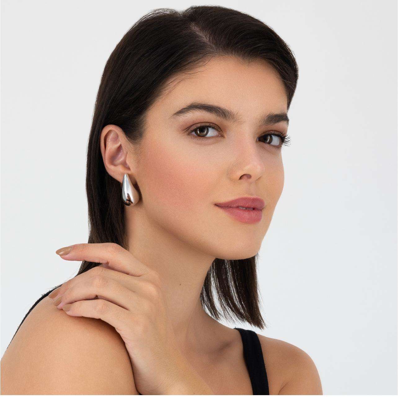 Tear Drop (Silver) - Earrings image 4