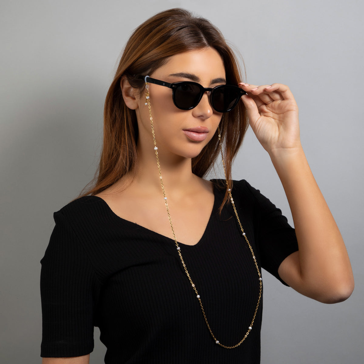 Simple Pearls (White) - Glasses Chain image 0