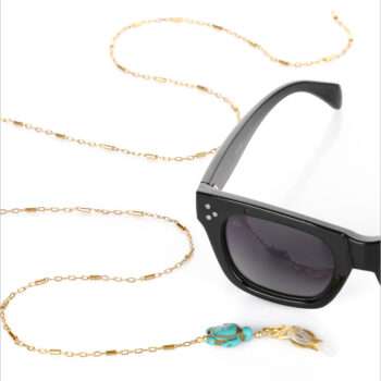Blue Turtle glasses chain by Fazeena